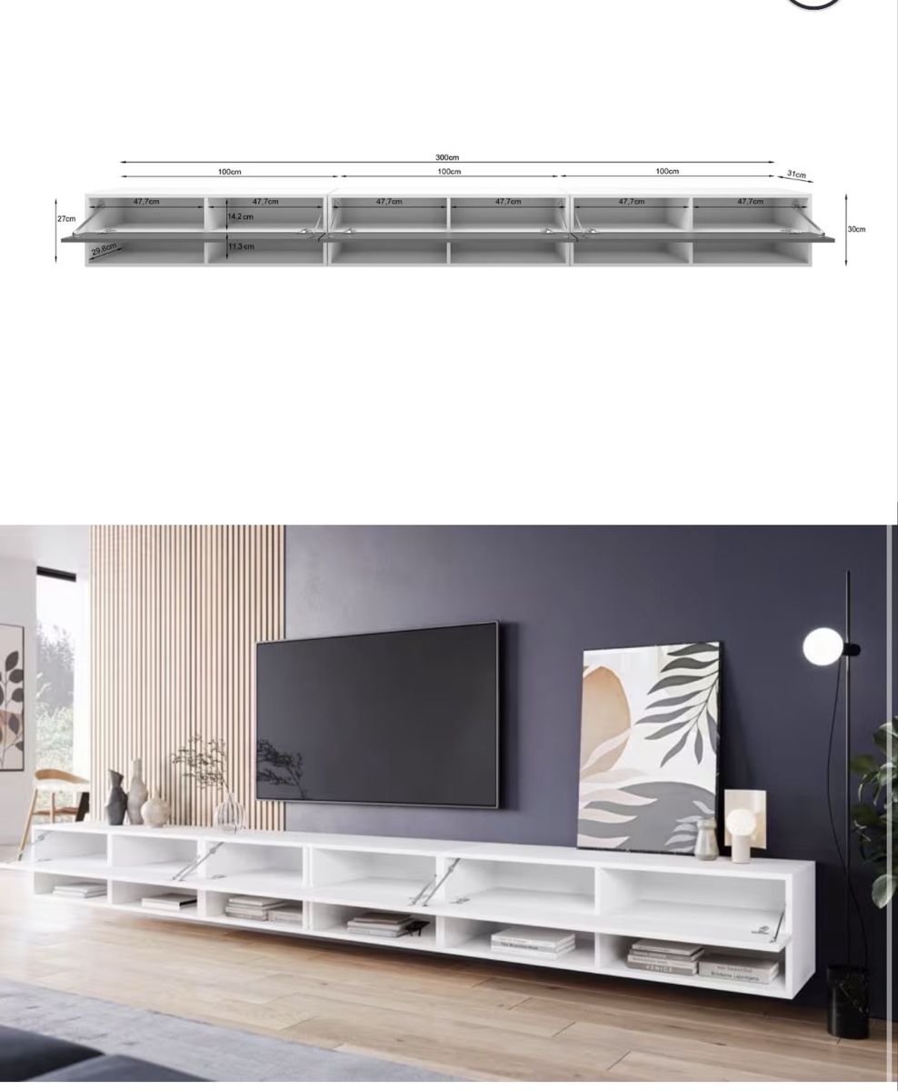 Mömax Mobili TV: Lowboard A300 Weiss Hochglanz Weiss – Nuovo e nell'imballaggio originale da Etziken venduto da Amsler13