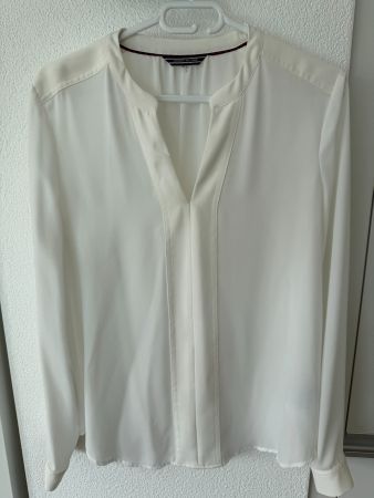 Tommy Hilfiger Bluse, Crème-weiss, langarm, Grösse 40