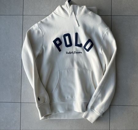 Pull à capuche blanc Polo Ralph Lauren taille M comme neuf