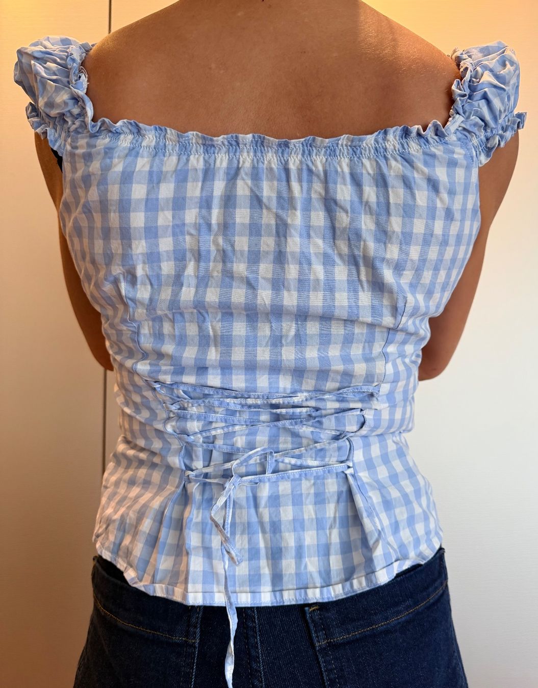 Camicette: Bluse blau/weiss kariert – Usato da Stans venduto da Zappa93 1