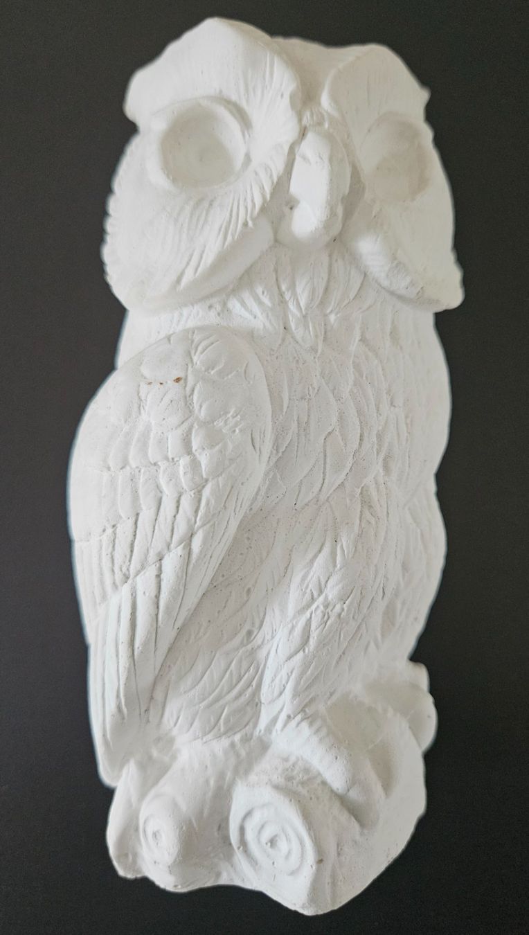 Statuette: Eule aus Gips – Usato da Weinfelden venduto da heibo02