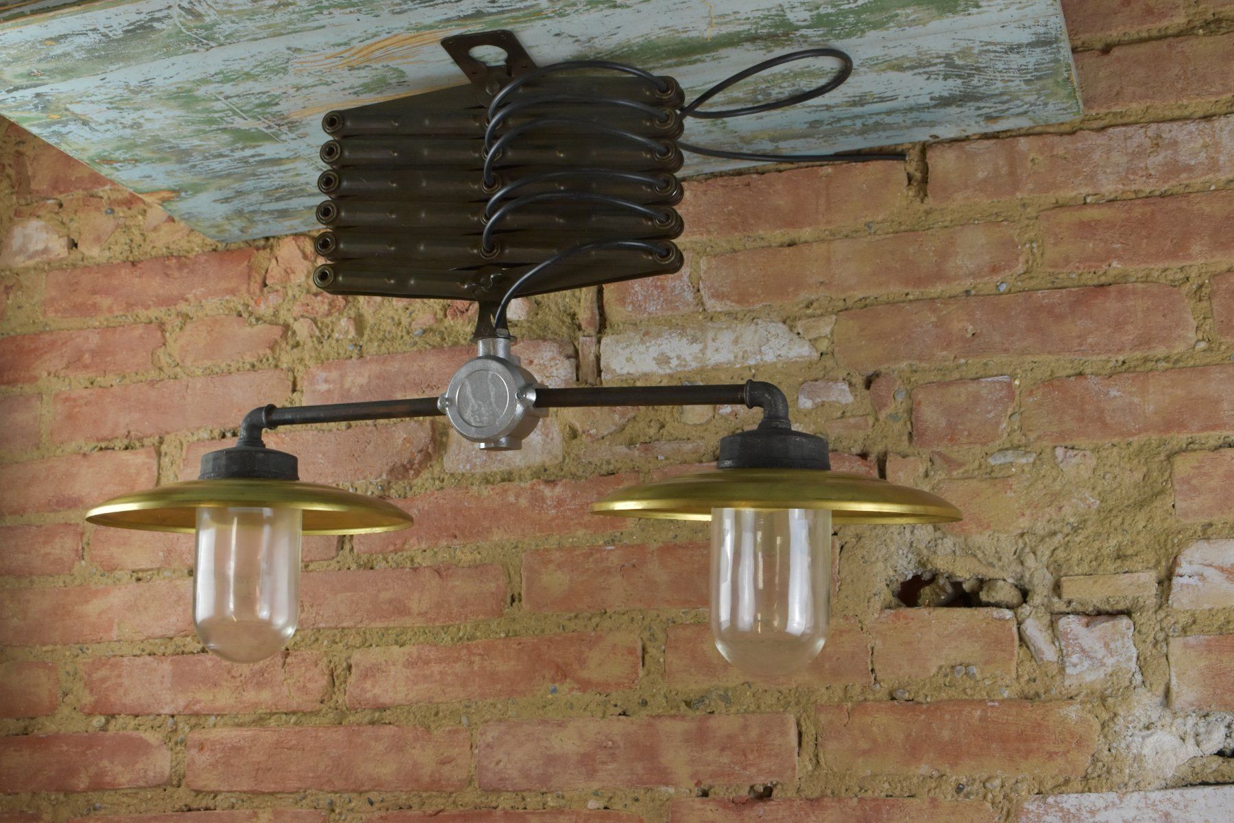 Lampen: Alte Scheren Lampe/Alte Doppel Schirm Lampe/Messing – Gebraucht aus kraiburg am inn von Vintage-Living 2