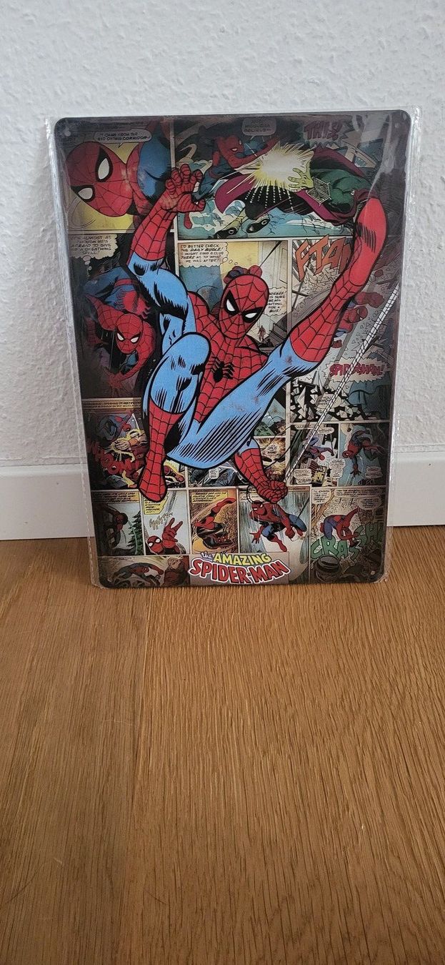 Schilder: Blechschild Spiderman Comic – Neu und originalverpackt aus Münsingen von Heroism2010