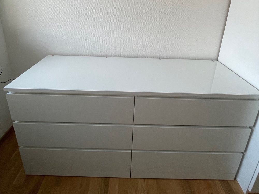 Ikea Malm Kommode Glasplatte