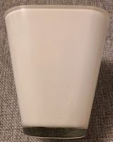 Vase aus Glas weiss, Blumentopf ca. 13cm hoch