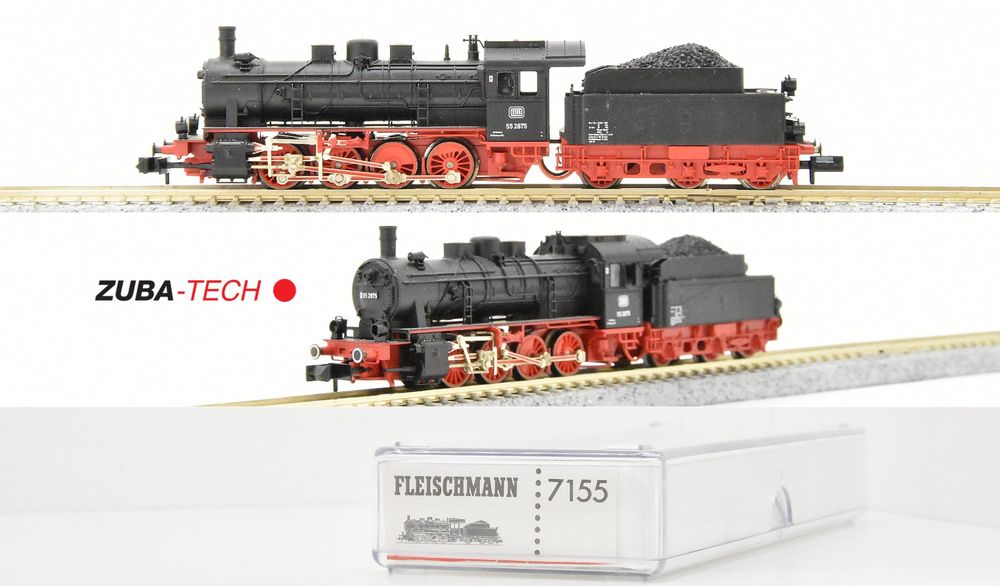 Fleischmann 7155 Dampflok BR 55 DB Analog Spur N mit OVP (Gebraucht) in ...