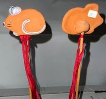 Keramik Mäuschen Blumen /Gartenstecker, Handarbeit, Unikat!