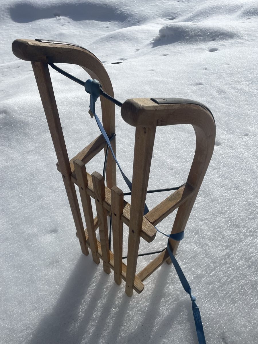 Davos Slitta: Davoser-Holzschlitten ,90 cm – Usato da Matten(St.Stephan) venduto da hjkl000 2