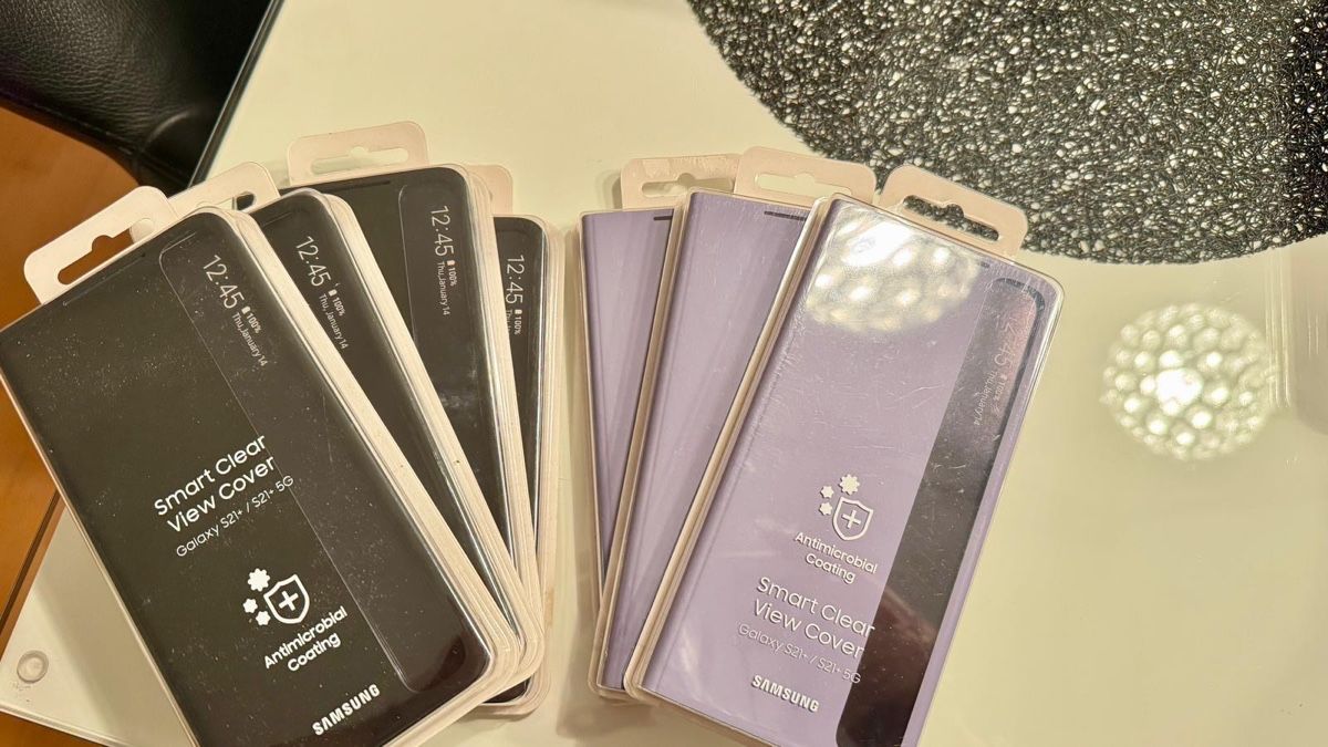 Cover & Protezioni schermo: Samsung Galaxy S21+ Hülle Smart Clear View Cover – Nuovo e nell'imballaggio originale da Basel venduto da yas_q82c