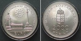 UNGARN 2000 Forint 1998 EUROPÄISCHE UNION Silber stgl