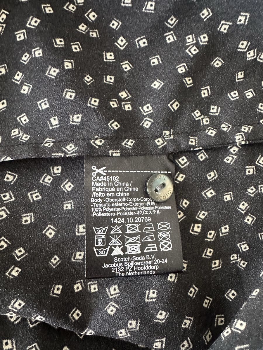 Maison Scotch Camicette: Maison Scotch Bluse, Grösse M, schwarz/weiss gemustert – Usato da Uettligen venduto da fabi1000 3