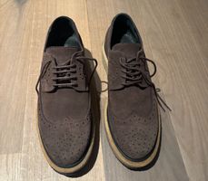 Paloma Barcelo Rauhleder Schnürschuh mit Plateauabsatz braun