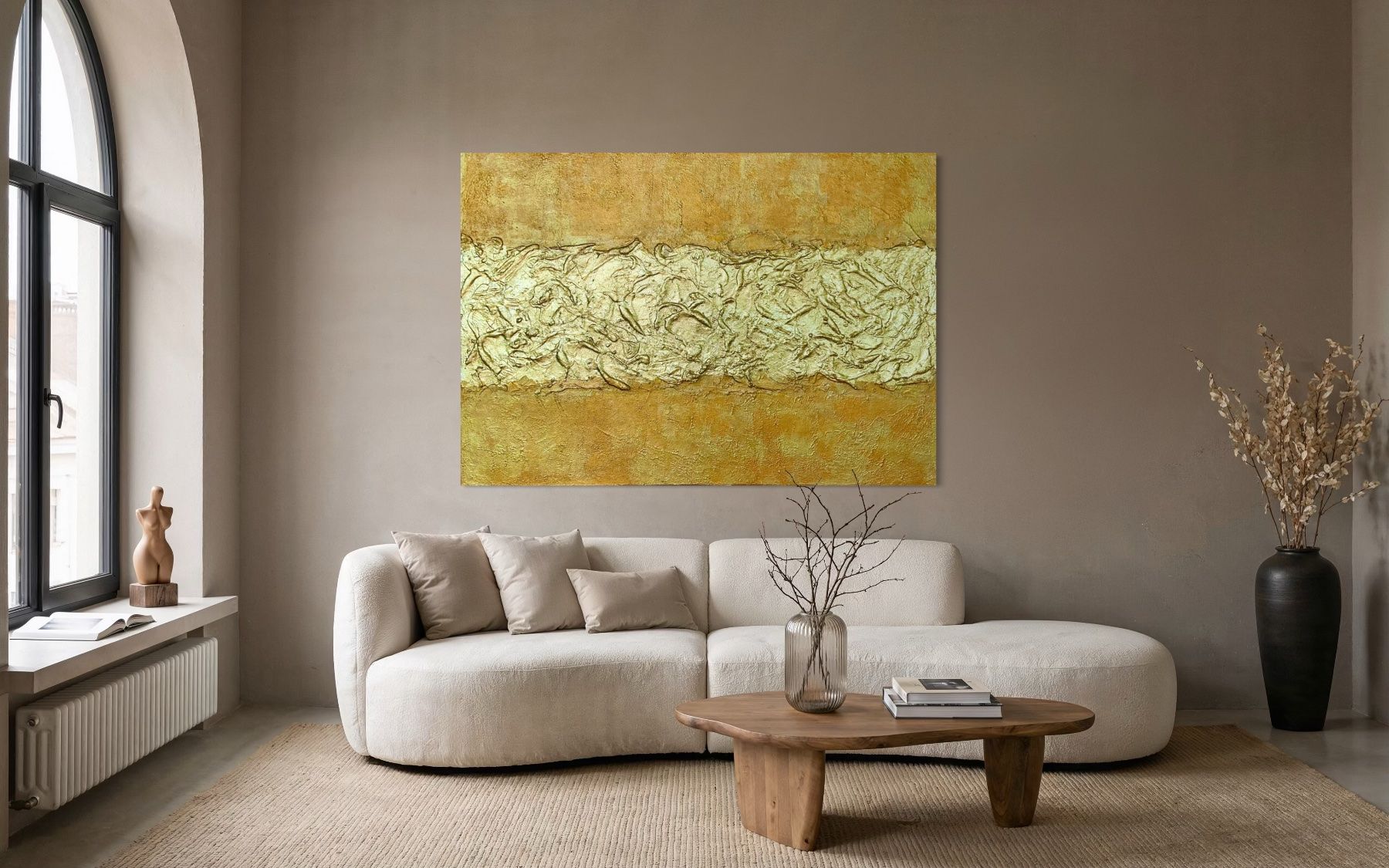 Gemälde: „Gold Reflections"#19 – Neu und originalverpackt aus Uznach von Spillmannkunst43 8