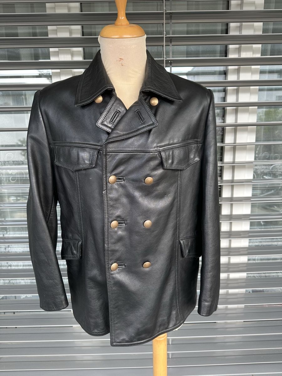 Uniformen: Lederjacke Polizei Grösse 25 schwarz – Gebraucht aus Biel/ Bienne von fusion54