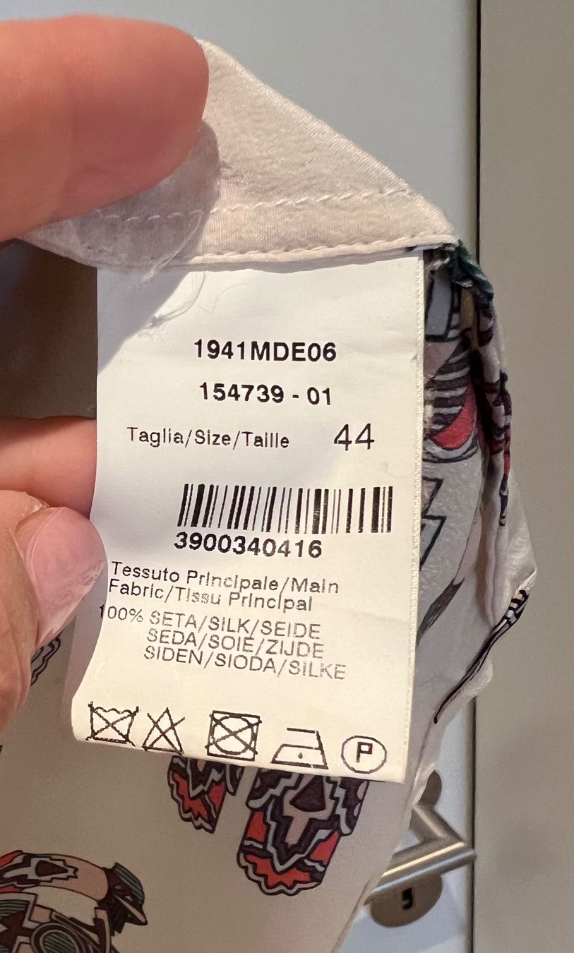 MSGM Camicette: Exklusive MSGM Seidenbluse im Roboter-Design - Sammlerstück – Usato da schindellegi venduto da obi-kenobi 4