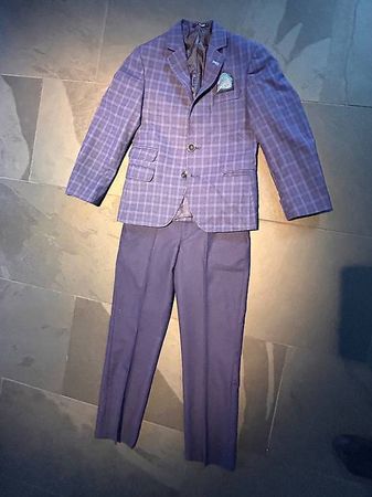 Hochwertiger schicker Jungen-Anzug, blau, 70% Wolle, 116/122