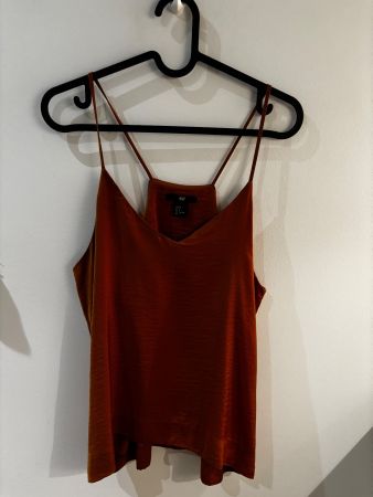 Débardeur top à bretelles couleur caramel