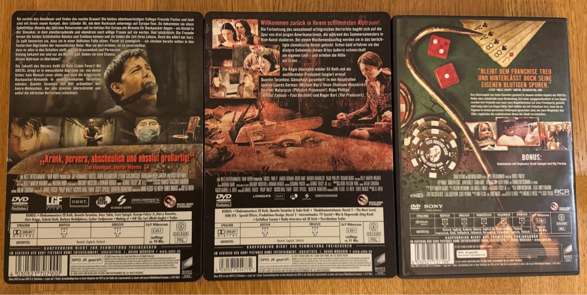 Tutti i DVDs: DVD: Hostel 1-3 – Usato da Belp venduto da Smiley90 1