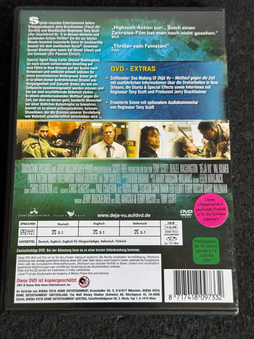 Tutti i DVDs: DÉJÀ VU "Wettlauf mit der Zeit" DVD DE/EN/IT – Usato da Fribourg venduto da tschjoly 1