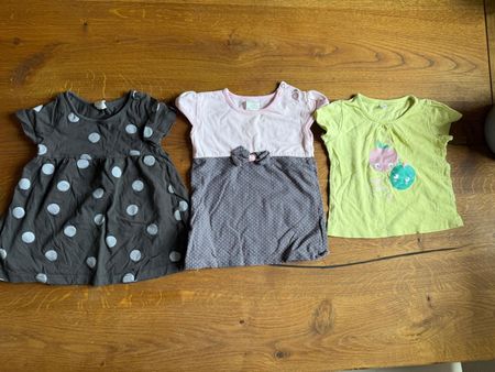 3er‑Set Tuniken & Shirt – Grösse 74