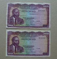 Kenia ++ 2x 100 Shillings 1971/1972