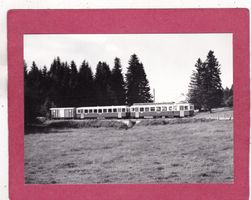 Bahn Train pour La Chaux-de-Fonds entre Les Bois e La Ferri.