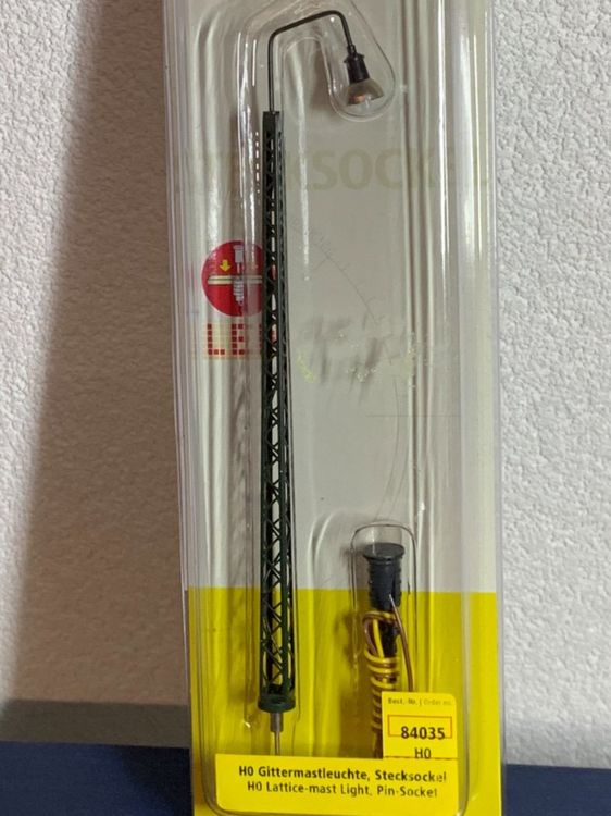 BRAWA 4003 LED Bahnsteigleuchte - Stecksockel Für Modelleisenbahn