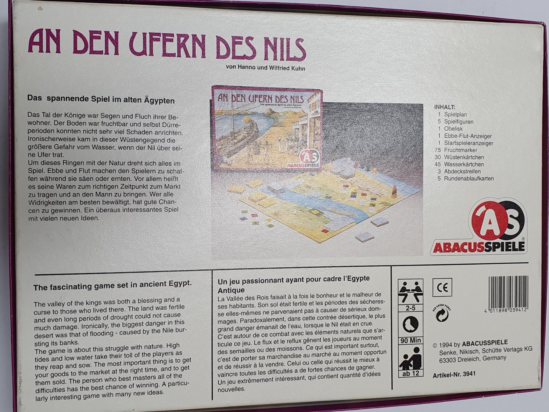 Giochi: An den Ufern des Nils / Brettspiel – Usato da Oberdorf BL venduto da BaldenEagle 2