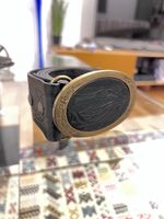 Ceinture Marinelli vintage en cuir véritable, comme neuve
