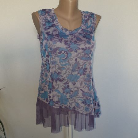 Top floral « mail il est où le soleil ? »  Taille M