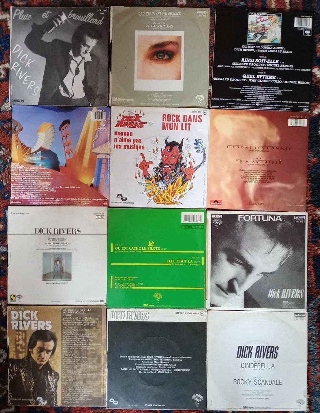 Dischi in vinile: DICK RIVERS - collection de 12 x disques 7" vinyles 45t – Usato da Le Locle venduto da PereiraHugo 3