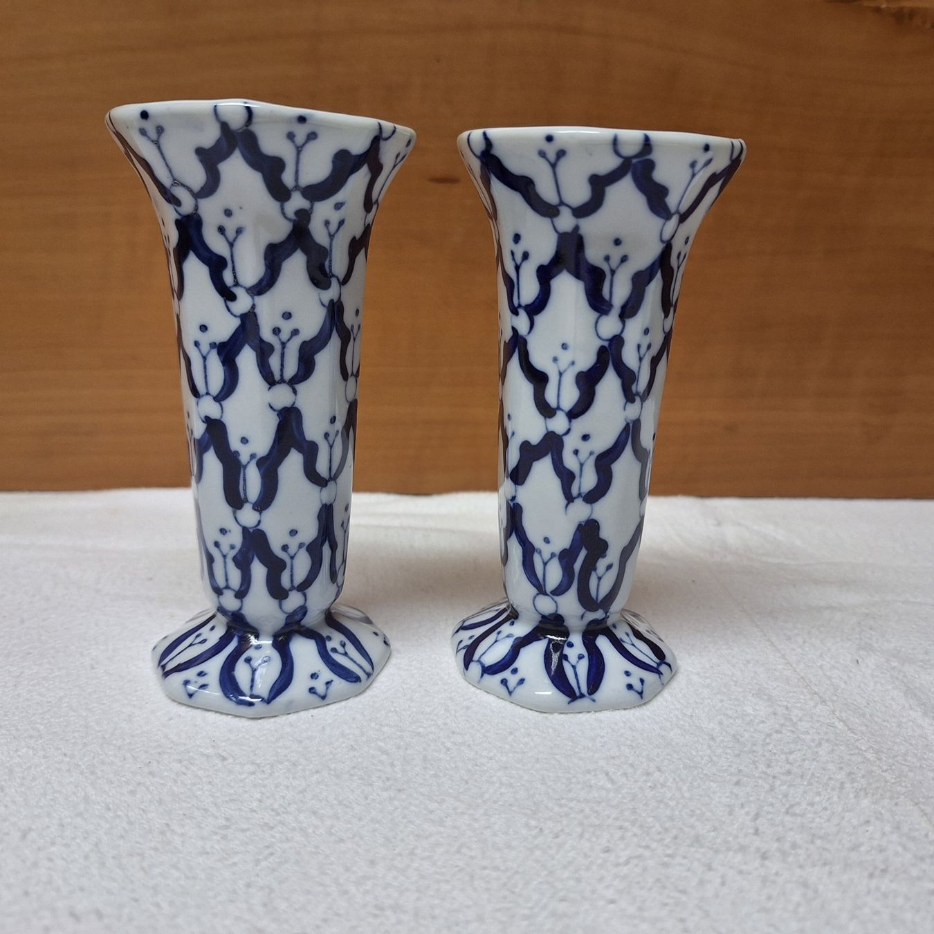 Kerzenständer: Versand möglich. 2 schöne Vintage Kerzenständer, handgemalt – Gebraucht aus Winterthur von Goldpipau