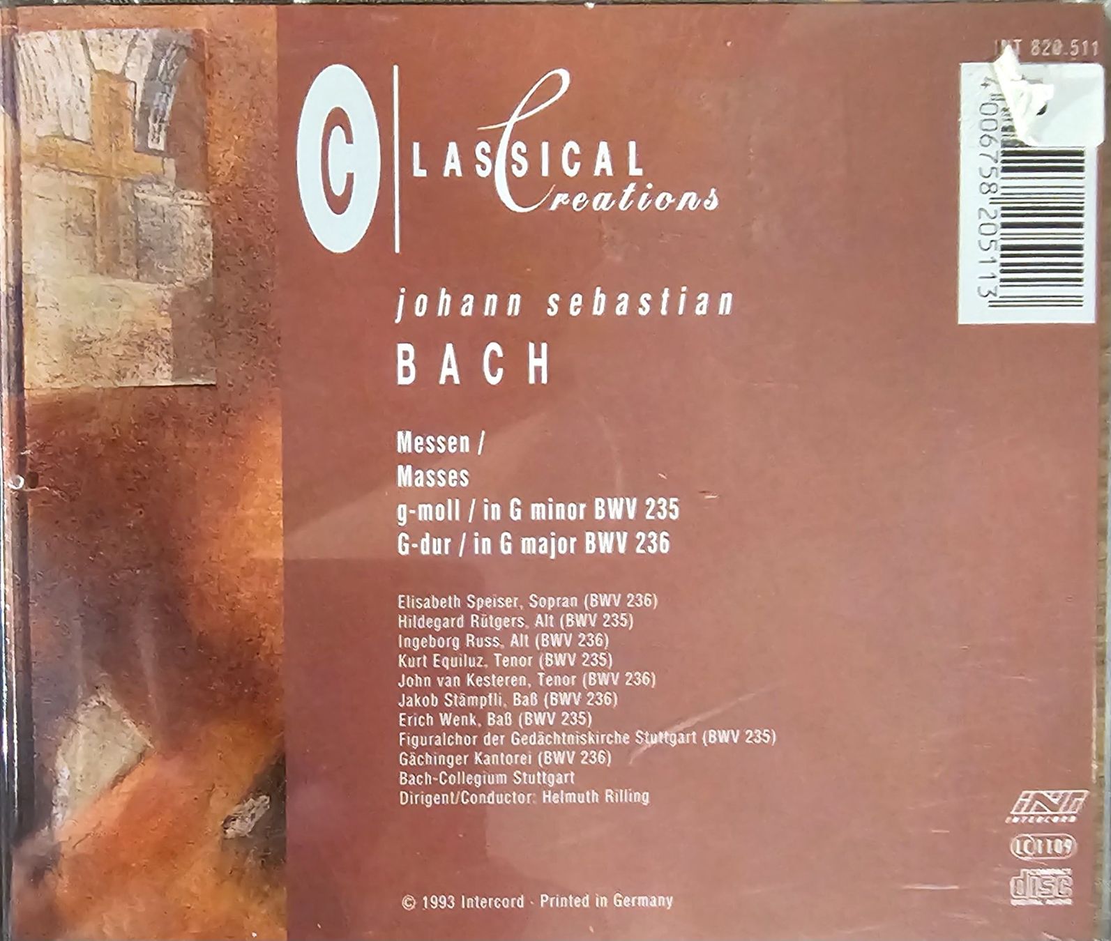 CD: Johann Sebastian Bach - Messen 235 / 236 – Usato da Wahlen b. Laufen venduto da Cg10 1