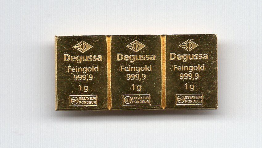 (1918) 3 X 1 G Goldbarren, Degussa | Kaufen Auf Ricardo