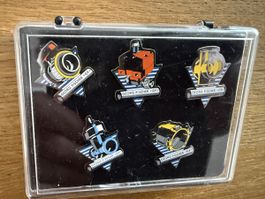Georg Fischer +GF+ Pins, Konvolut mit 5 Stück,