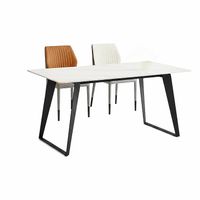 Weißer Designer Esszimmertisch aus Holz, anpassbar