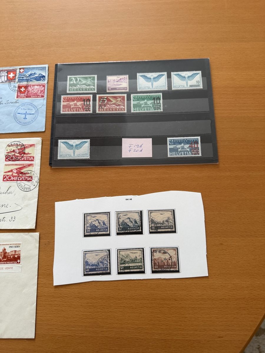 Tutti i francobolli: Pösteli Flugpost Brlege und Marken  – Usato da Murgenthal venduto da Tina_4055 1