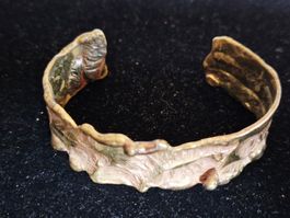Bracelet Manchette Vintage Brutaliste signé S. LASRY