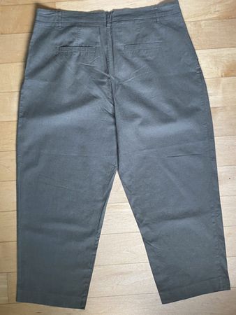 Damen SOMMERHOSE Hose Leinen/Baumwolle Gr. 46 olivgrün neu!
