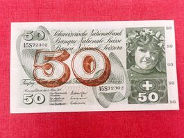 50 Franken Banknote 1975 wenig gebraucht TOP!!