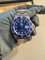 Rolex submariner 16613 full set blu dial