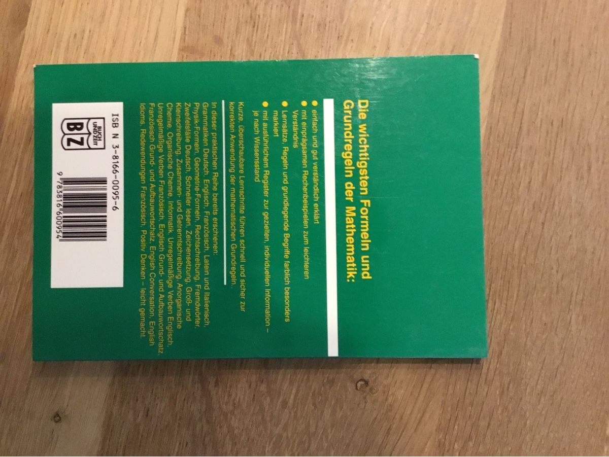 Libri: Mathe Formeln - leicht gemacht – Usato da Triesen venduto da Trisuna 1