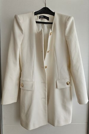 Zara Blazer, Crèmeweiss, Grösse M