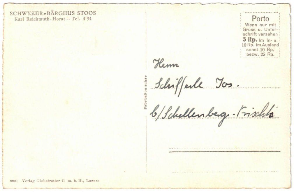 Cartoline postali: Stoos - Skilift – Usato da Binningen venduto da Mountainrider 1