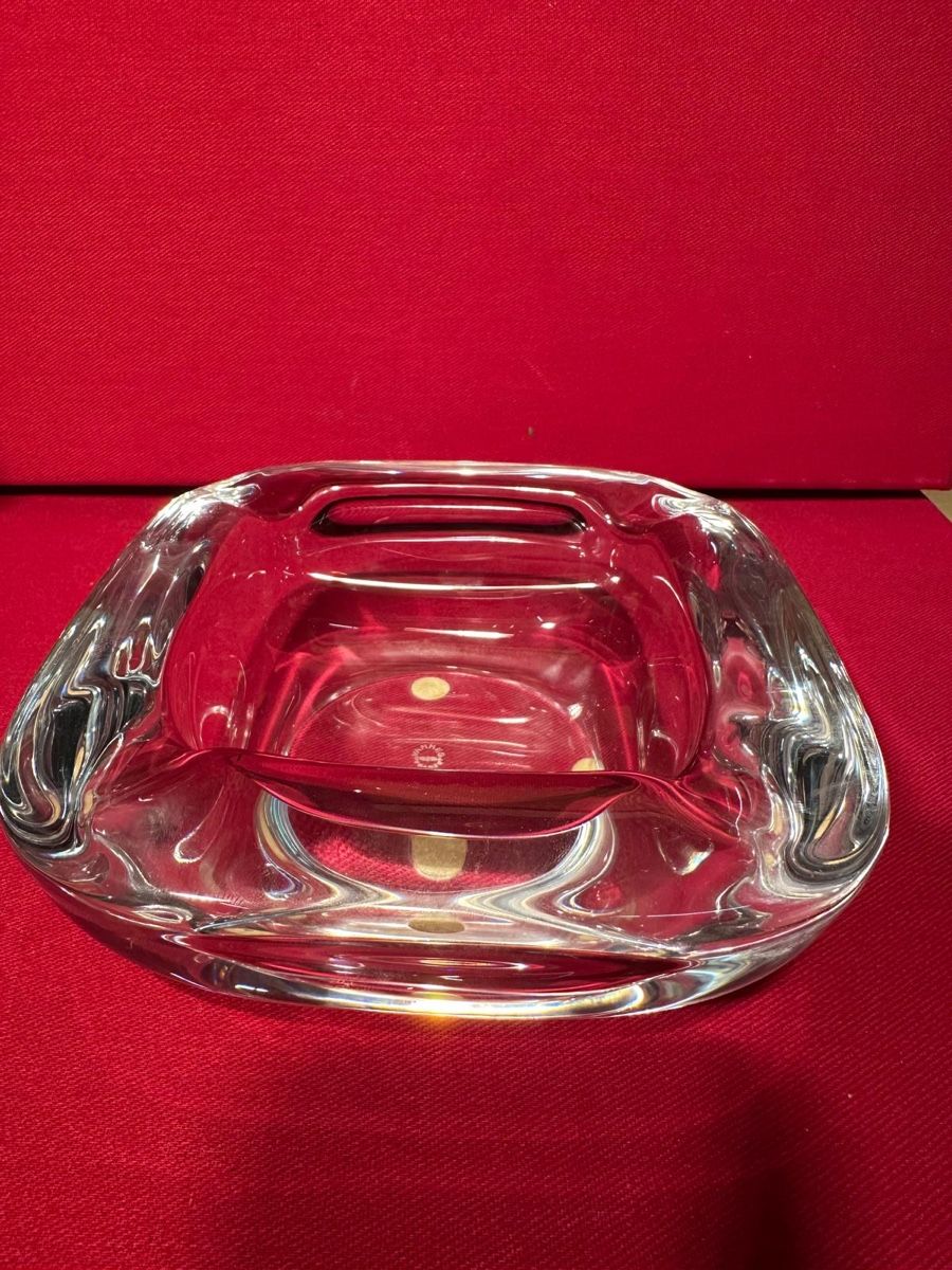 Portacenere: Elegant Vintage Crystal Ashtray – Usato da Lausanne venduto da artnouveau04 1