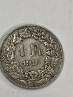 SVIZZERA 1 FR MONETA IN ARGENTO 1916 usata - circolata