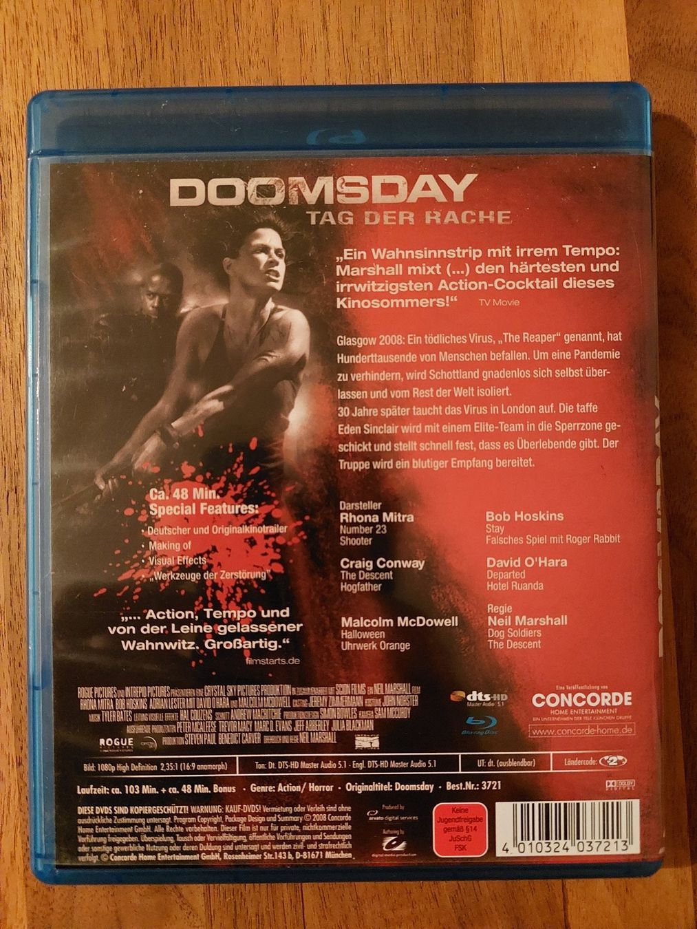 Tutti i DVDs: Blu Ray - Doomsday / Tag der Rache – Usato da Rheinfelden venduto da FilmAuktion 1