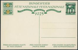 1925 - Pro Patria - Bundesfeierkarte - Entwertet