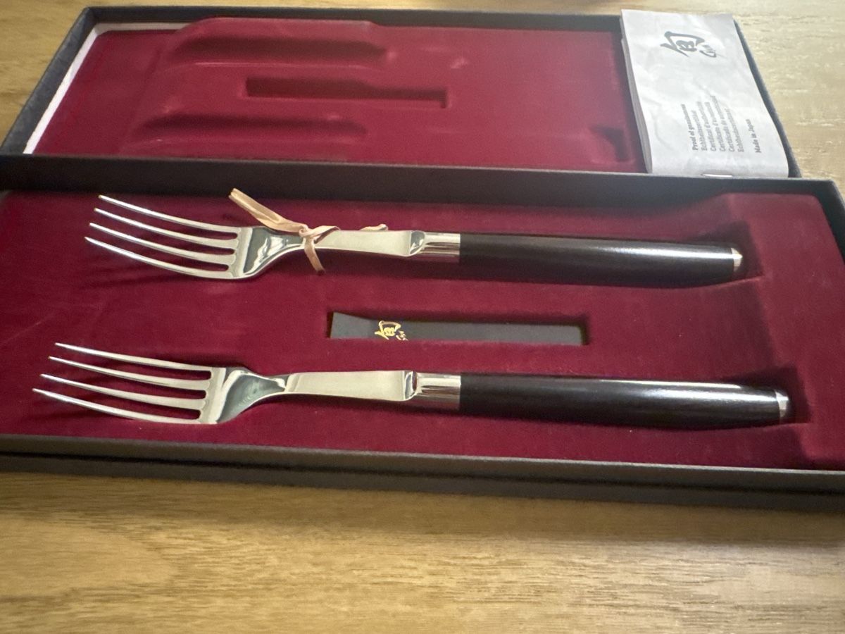 Set di posate: Original SHU Steakgabel Set, neuwertig im Originalkarton – Nuovo e nell'imballaggio originale da Kloten venduto da Rtx2
