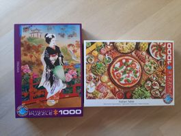 2x Puzzle 1000 mit Smartcut